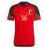 Belgien Thorgan Hazard #16 Replika Hemma matchkläder VM 2022 Korta ärmar